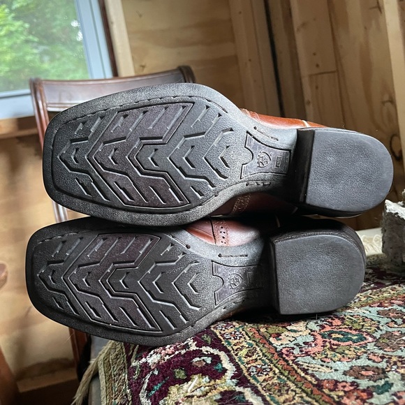 Ariat Mesquite Aquamarine Blue Cowboy Leather Roper Packer Boots Square Toe 7 - Picture 8 of 16